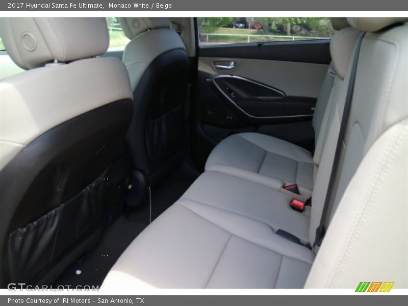 Monaco White / Beige 2017 Hyundai Santa Fe Ultimate
