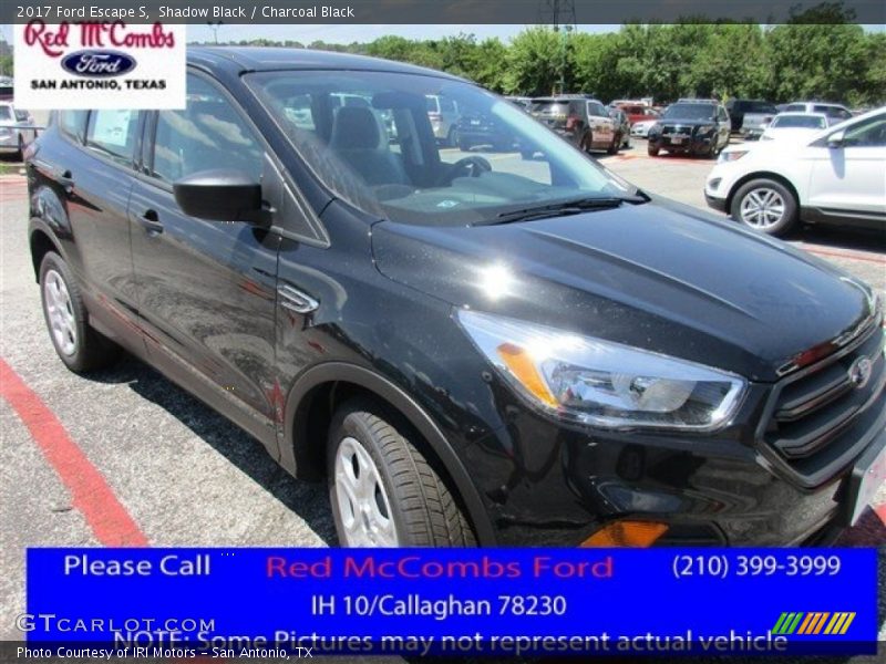 Shadow Black / Charcoal Black 2017 Ford Escape S