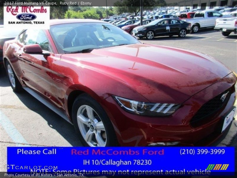 Ruby Red / Ebony 2017 Ford Mustang V6 Coupe