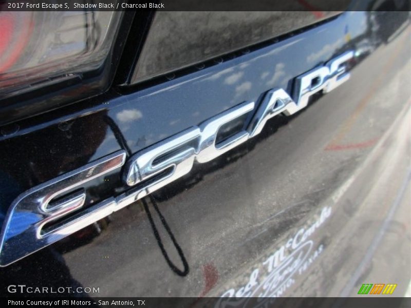 Shadow Black / Charcoal Black 2017 Ford Escape S