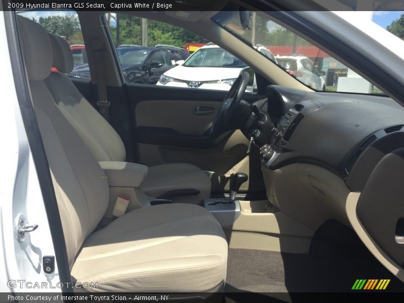 Captiva White / Beige 2009 Hyundai Elantra GLS Sedan