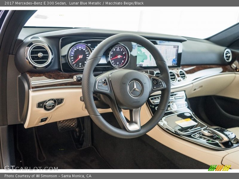 Lunar Blue Metallic / Macchiato Beige/Black 2017 Mercedes-Benz E 300 Sedan