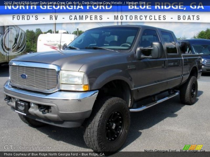 Dark Shadow Grey Metallic / Medium Flint 2002 Ford F250 Super Duty Lariat Crew Cab 4x4