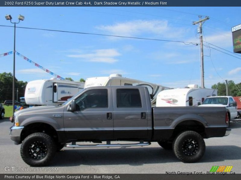 Dark Shadow Grey Metallic / Medium Flint 2002 Ford F250 Super Duty Lariat Crew Cab 4x4