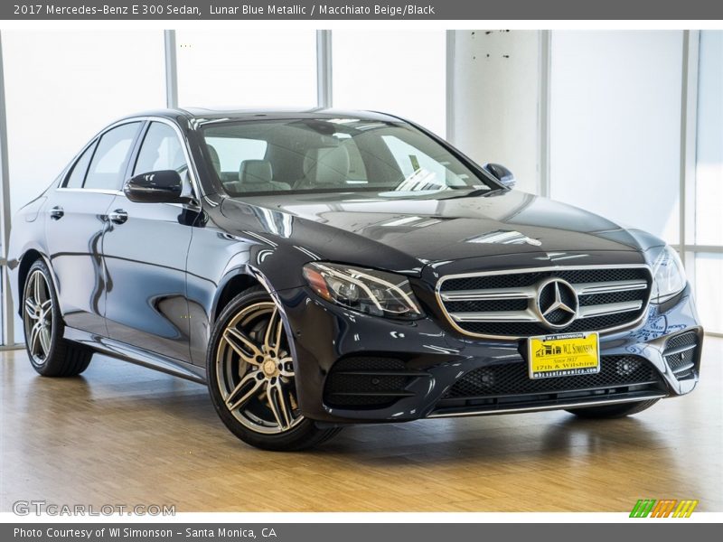Lunar Blue Metallic / Macchiato Beige/Black 2017 Mercedes-Benz E 300 Sedan
