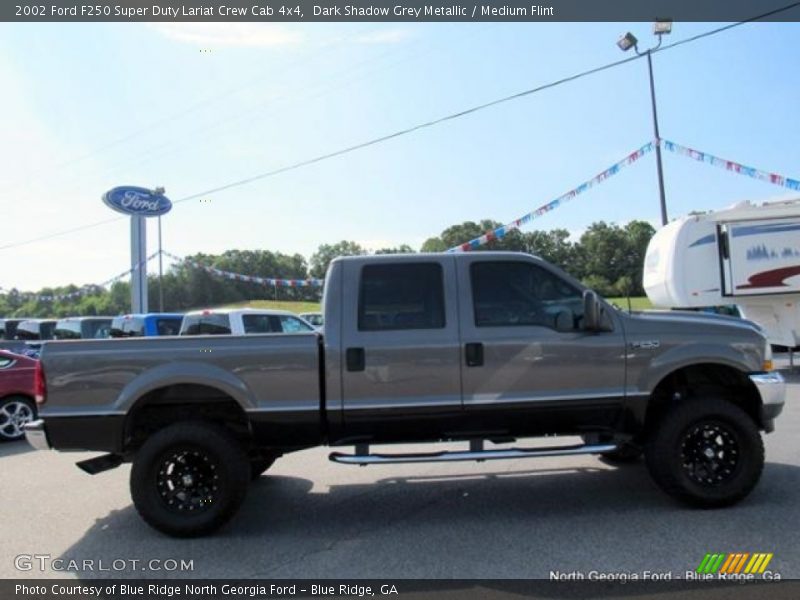 Dark Shadow Grey Metallic / Medium Flint 2002 Ford F250 Super Duty Lariat Crew Cab 4x4