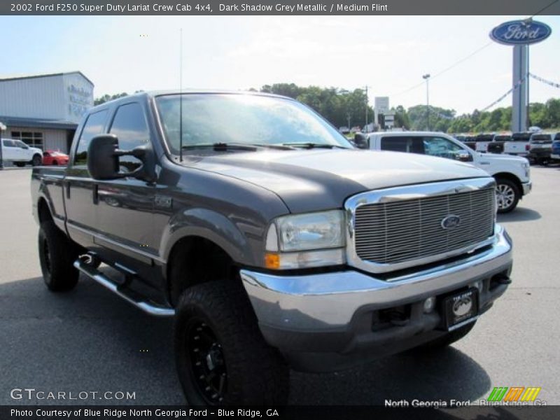 Dark Shadow Grey Metallic / Medium Flint 2002 Ford F250 Super Duty Lariat Crew Cab 4x4