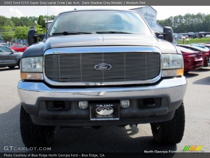 Dark Shadow Grey Metallic / Medium Flint 2002 Ford F250 Super Duty Lariat Crew Cab 4x4