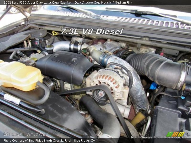 Dark Shadow Grey Metallic / Medium Flint 2002 Ford F250 Super Duty Lariat Crew Cab 4x4
