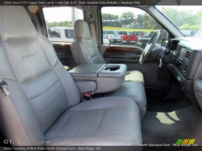 Dark Shadow Grey Metallic / Medium Flint 2002 Ford F250 Super Duty Lariat Crew Cab 4x4