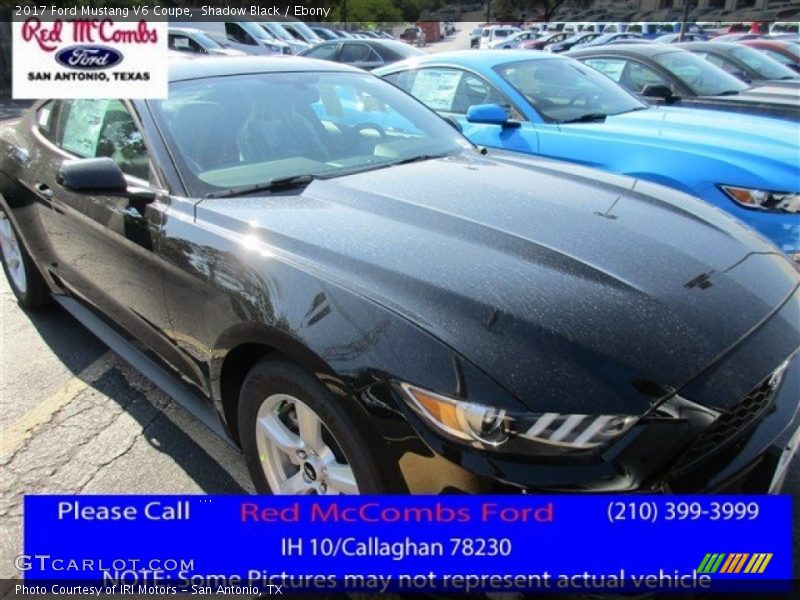 Shadow Black / Ebony 2017 Ford Mustang V6 Coupe