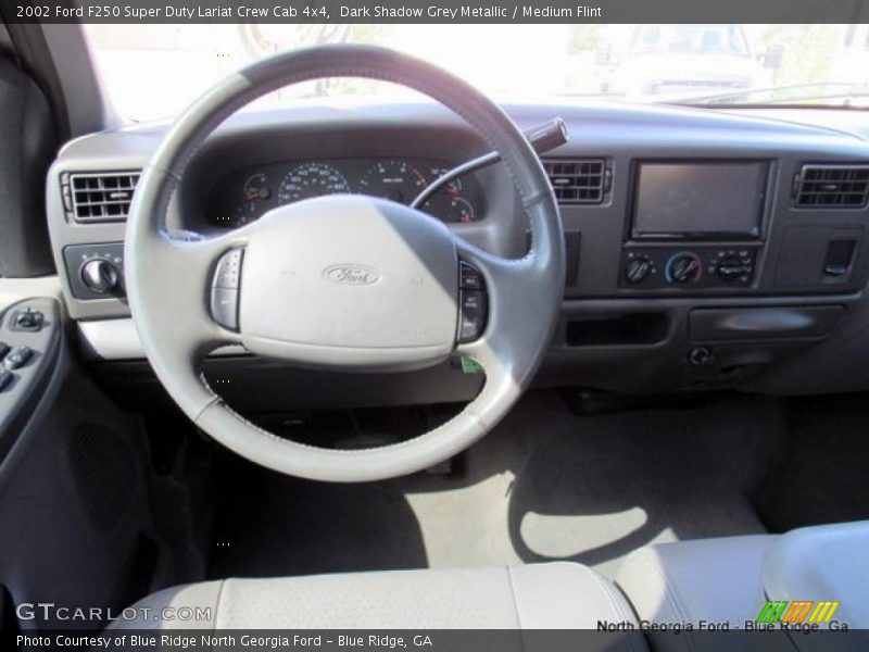 Dark Shadow Grey Metallic / Medium Flint 2002 Ford F250 Super Duty Lariat Crew Cab 4x4