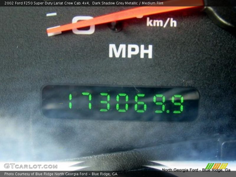 Dark Shadow Grey Metallic / Medium Flint 2002 Ford F250 Super Duty Lariat Crew Cab 4x4