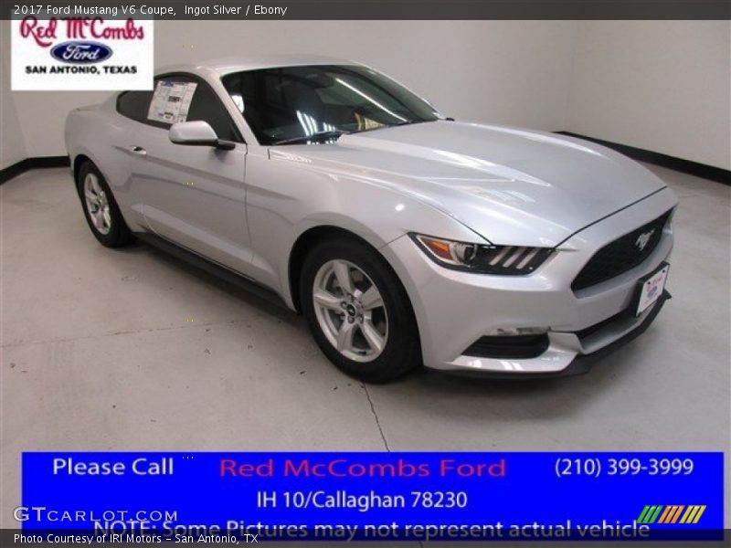 Ingot Silver / Ebony 2017 Ford Mustang V6 Coupe