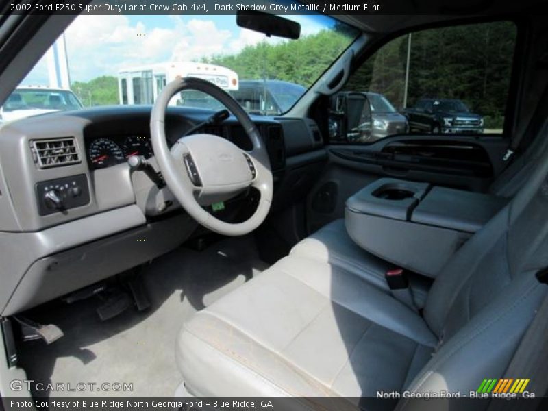 Dark Shadow Grey Metallic / Medium Flint 2002 Ford F250 Super Duty Lariat Crew Cab 4x4