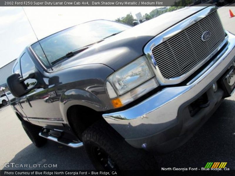 Dark Shadow Grey Metallic / Medium Flint 2002 Ford F250 Super Duty Lariat Crew Cab 4x4