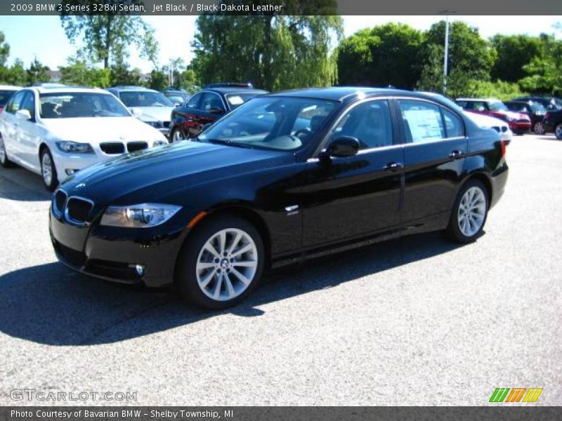 Jet Black / Black Dakota Leather 2009 BMW 3 Series 328xi Sedan