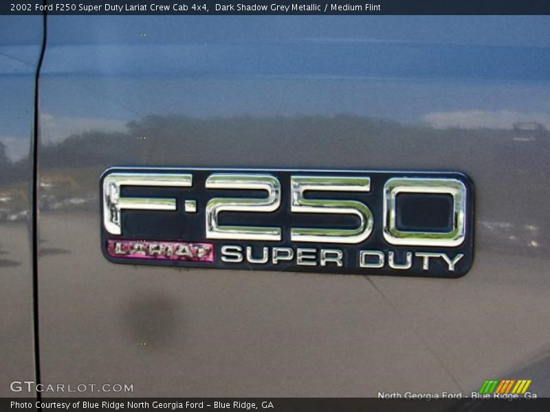 Dark Shadow Grey Metallic / Medium Flint 2002 Ford F250 Super Duty Lariat Crew Cab 4x4