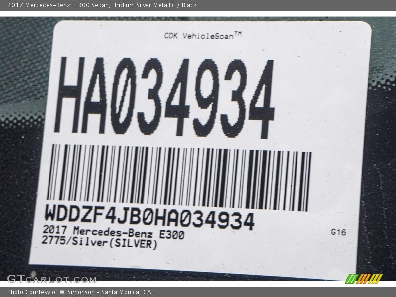 Iridium Silver Metallic / Black 2017 Mercedes-Benz E 300 Sedan