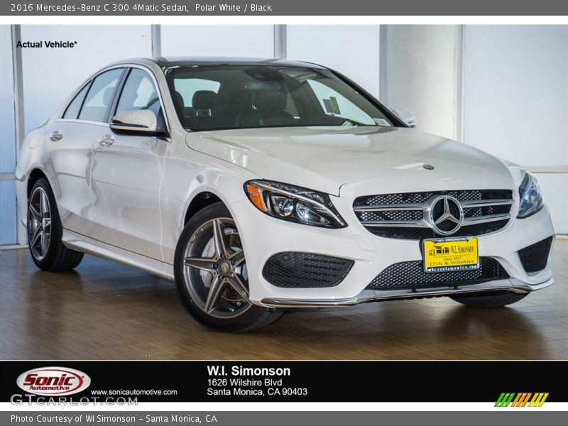 Polar White / Black 2016 Mercedes-Benz C 300 4Matic Sedan