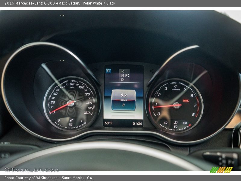 Polar White / Black 2016 Mercedes-Benz C 300 4Matic Sedan