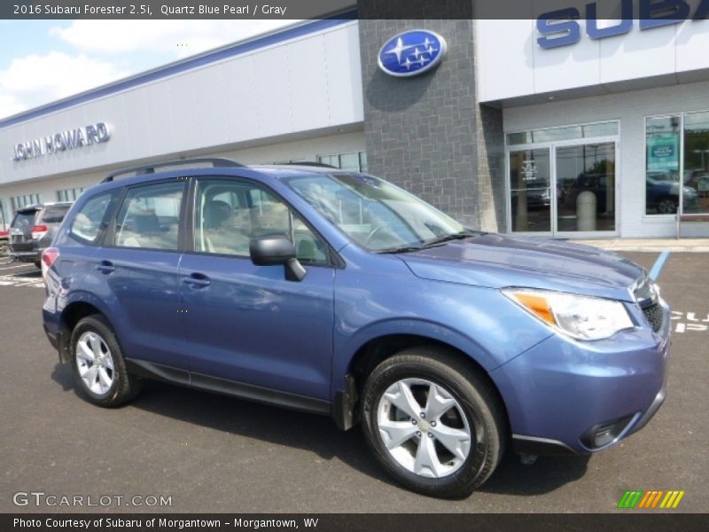 Quartz Blue Pearl / Gray 2016 Subaru Forester 2.5i