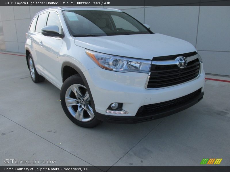 Blizzard Pearl / Ash 2016 Toyota Highlander Limited Platinum