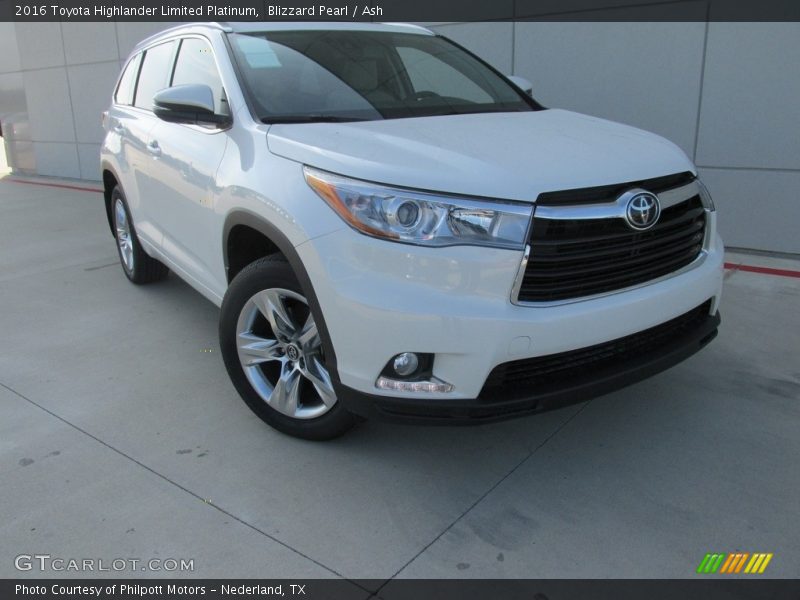 Blizzard Pearl / Ash 2016 Toyota Highlander Limited Platinum