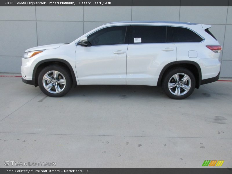 Blizzard Pearl / Ash 2016 Toyota Highlander Limited Platinum