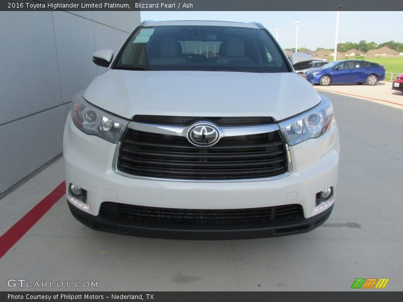 Blizzard Pearl / Ash 2016 Toyota Highlander Limited Platinum