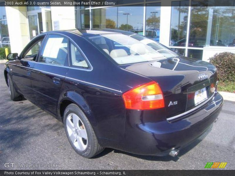 Ming Blue Pearl Effect / Ebony 2003 Audi A6 3.0 quattro Sedan