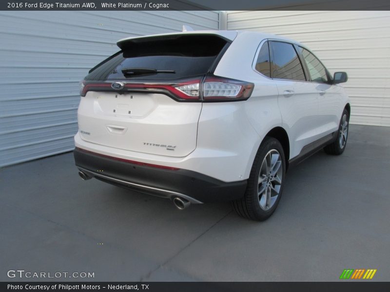 White Platinum / Cognac 2016 Ford Edge Titanium AWD