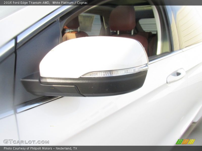 White Platinum / Cognac 2016 Ford Edge Titanium AWD