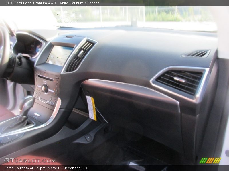 White Platinum / Cognac 2016 Ford Edge Titanium AWD