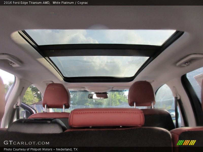 White Platinum / Cognac 2016 Ford Edge Titanium AWD