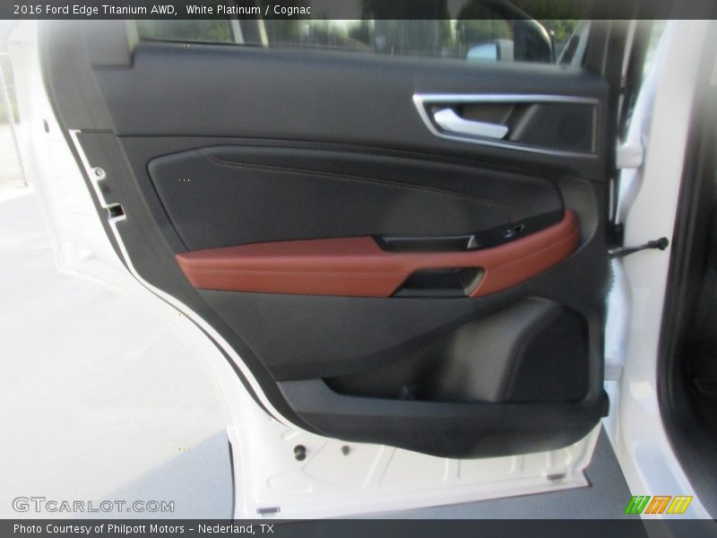 White Platinum / Cognac 2016 Ford Edge Titanium AWD