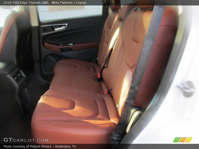 White Platinum / Cognac 2016 Ford Edge Titanium AWD