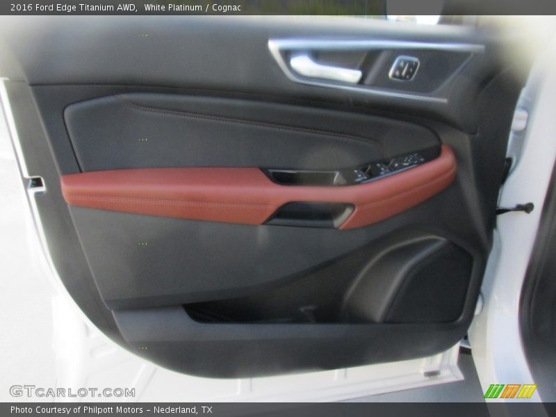 White Platinum / Cognac 2016 Ford Edge Titanium AWD