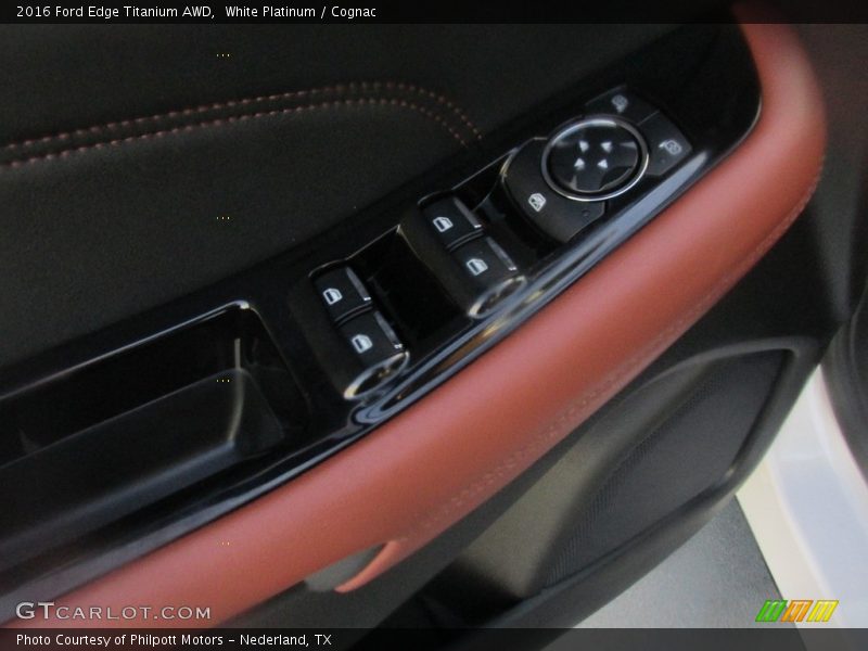 White Platinum / Cognac 2016 Ford Edge Titanium AWD
