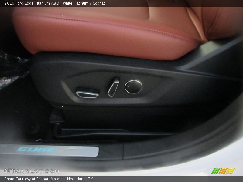 White Platinum / Cognac 2016 Ford Edge Titanium AWD