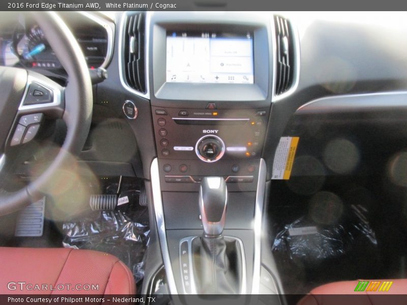 White Platinum / Cognac 2016 Ford Edge Titanium AWD