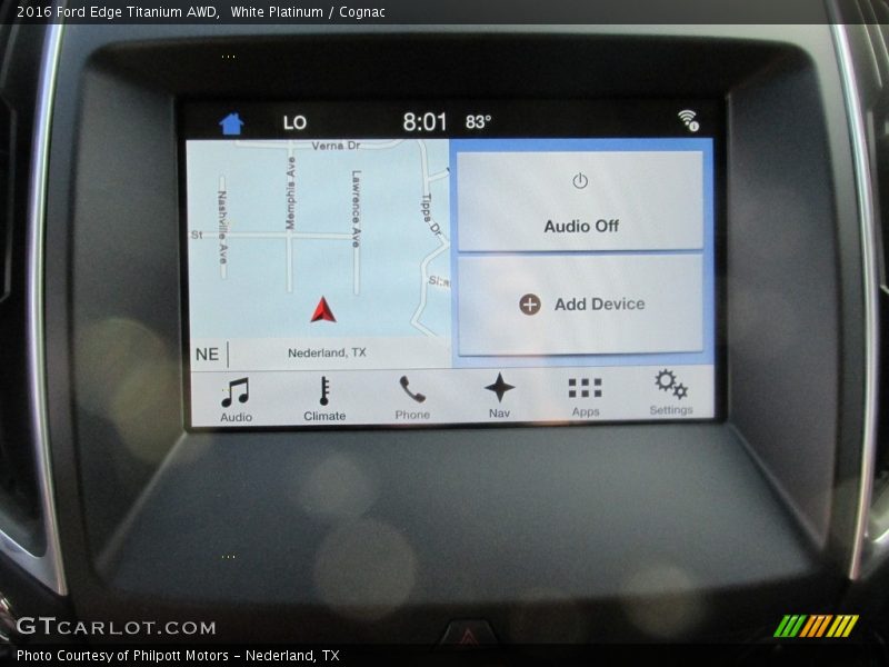 White Platinum / Cognac 2016 Ford Edge Titanium AWD