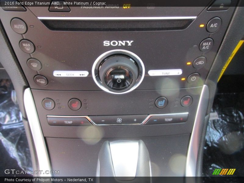 White Platinum / Cognac 2016 Ford Edge Titanium AWD