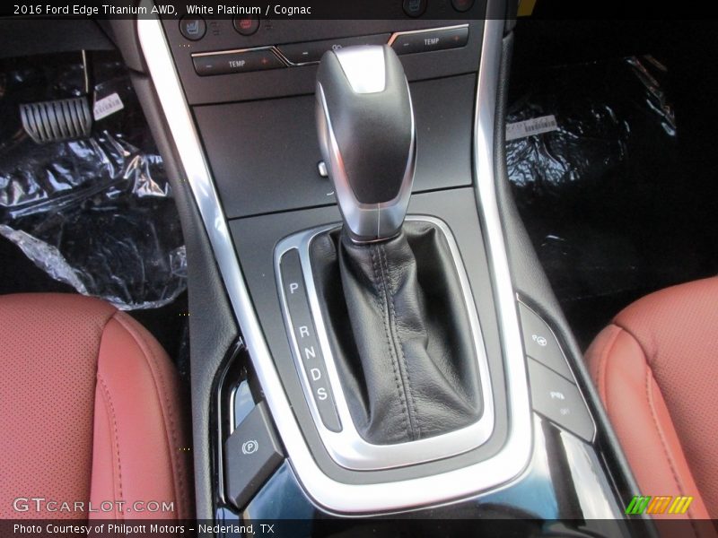 White Platinum / Cognac 2016 Ford Edge Titanium AWD