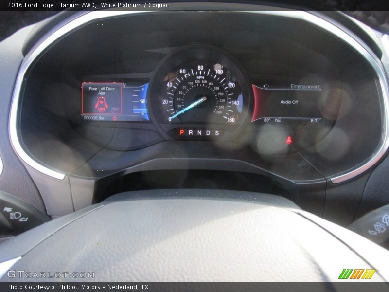 White Platinum / Cognac 2016 Ford Edge Titanium AWD