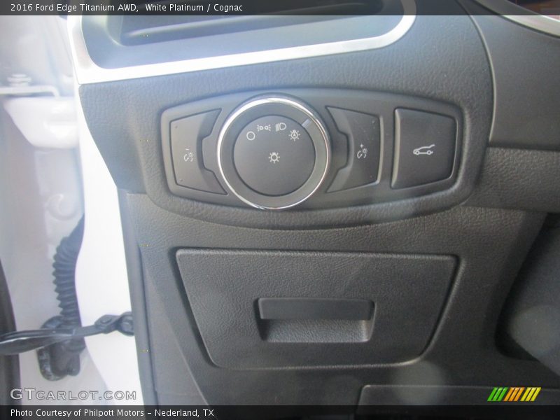 White Platinum / Cognac 2016 Ford Edge Titanium AWD