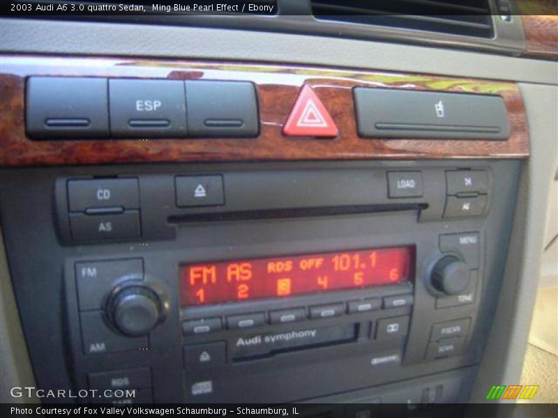 Ming Blue Pearl Effect / Ebony 2003 Audi A6 3.0 quattro Sedan