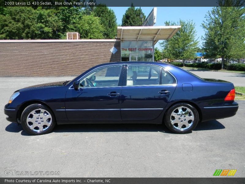 Blue Onyx Pearl / Ivory 2003 Lexus LS 430 Sedan