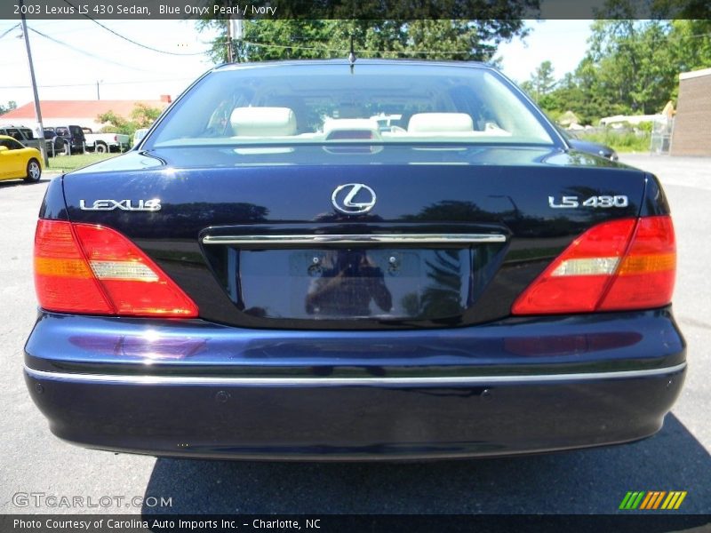 Blue Onyx Pearl / Ivory 2003 Lexus LS 430 Sedan