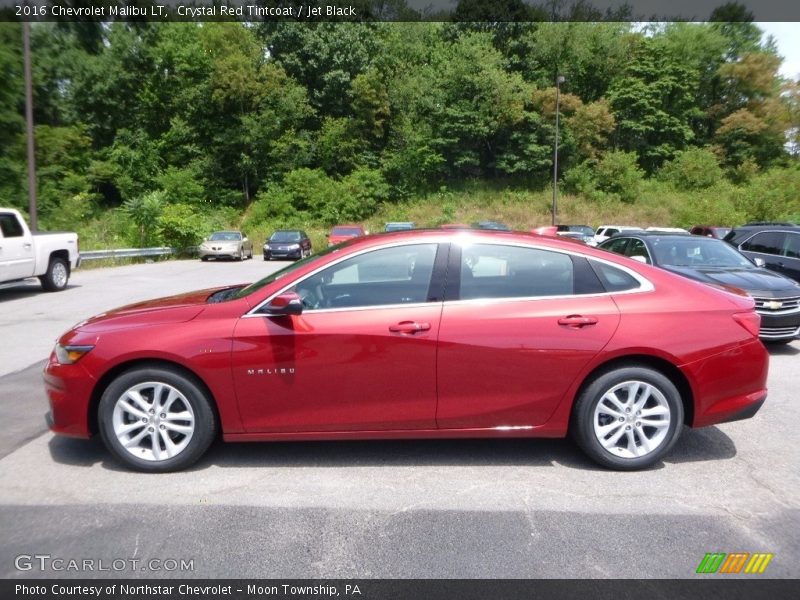 Crystal Red Tintcoat / Jet Black 2016 Chevrolet Malibu LT